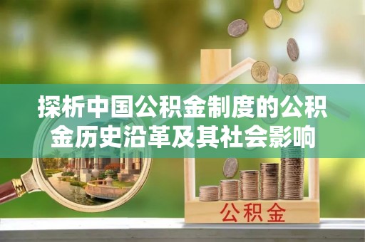 江陵探析中国公积金制度的公积金历史沿革及其社会影响
