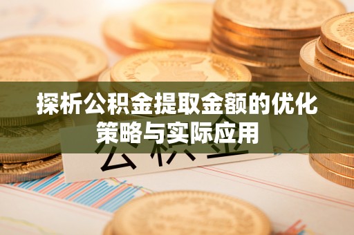 江陵探析公积金提取金额的优化策略与实际应用