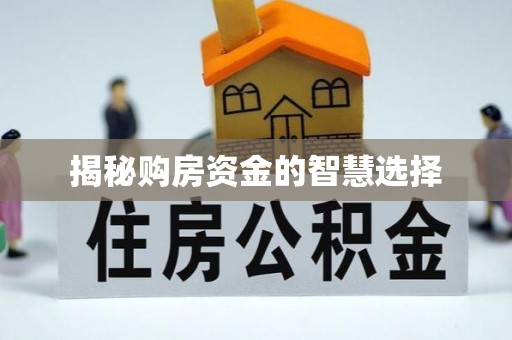 江陵揭秘购房资金的智慧选择