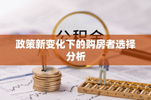 江陵政策新变化下的购房者选择分析