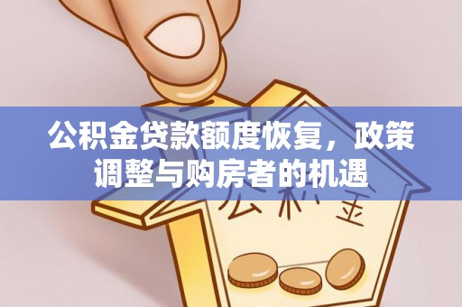 江陵公积金贷款额度恢复，政策调整与购房者的机遇