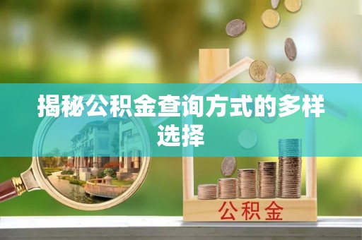 江陵揭秘公积金查询方式的多样选择