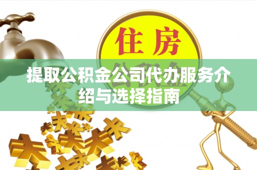 江陵提取公积金公司代办服务介绍与选择指南